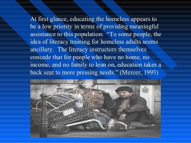 Homeless adult of Education